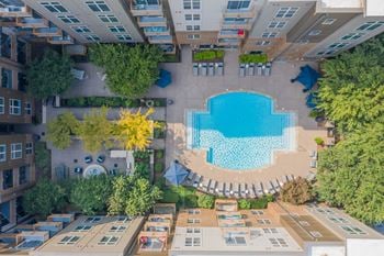 Aerial view of pool